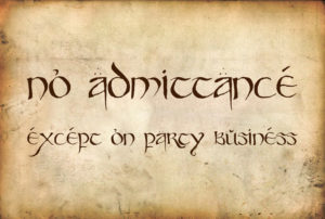 no admittance